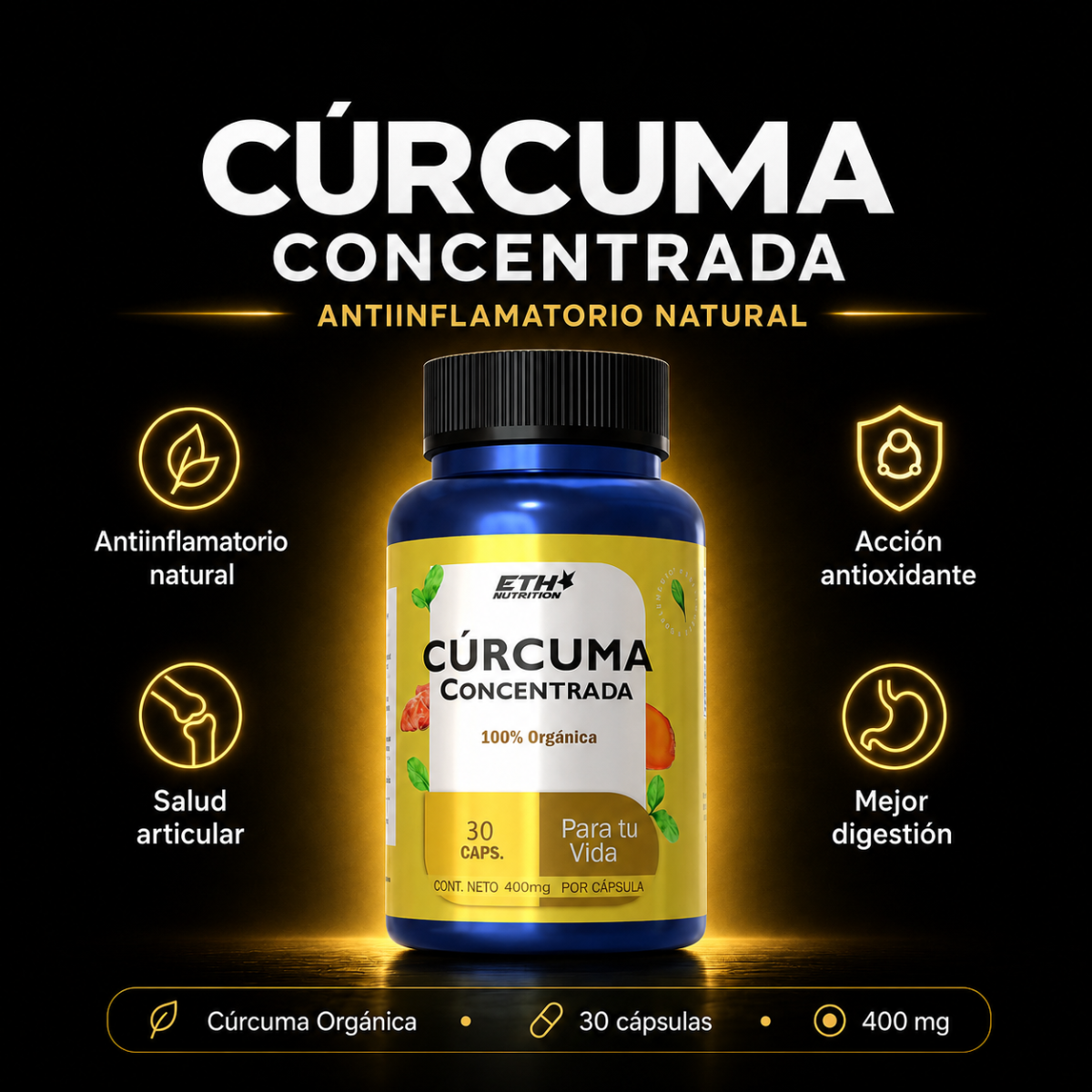 Cúrcuma Concentrada - Antiinflamatorio Natural